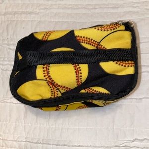 softball cosmetic bag